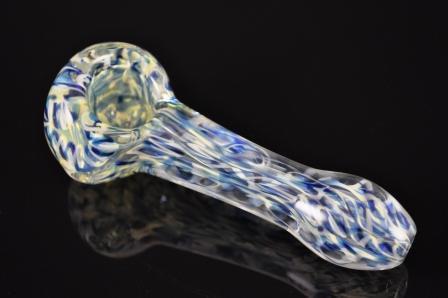 Blue white Glass Pipe