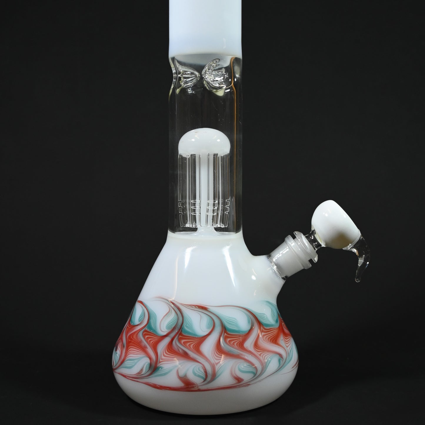 17” Frosted Beaker Water Pipe with Jellyfish Perc