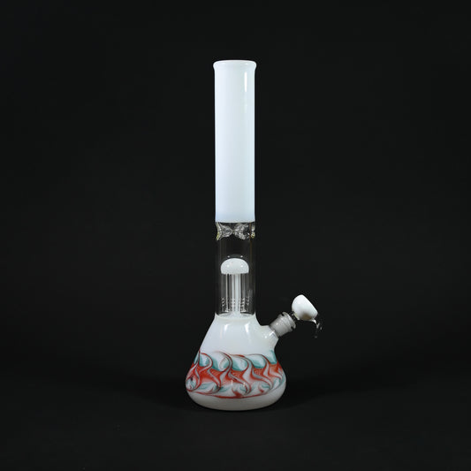 17” Frosted Beaker Water Pipe with Jellyfish Perc
