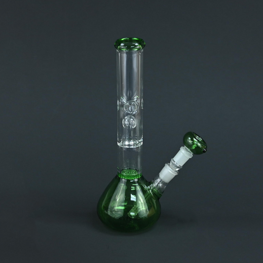 Glass Dome Percolator Water Pipe Green