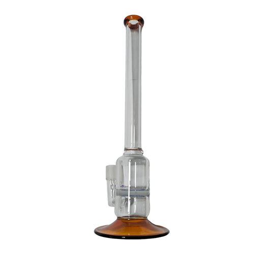 Honeycomb Glass oil Rig Water Pipe Amber