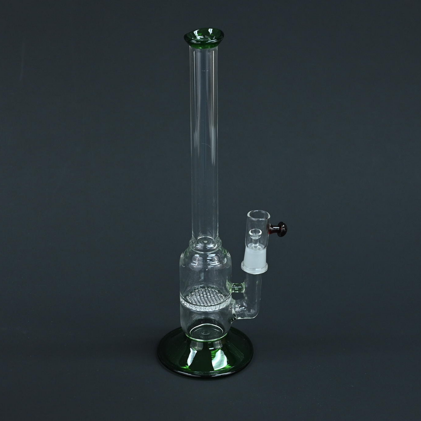Honeycomb Glass oil Rig Water Pipe Green
