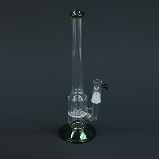 Honeycomb Glass oil Rig Water Pipe Green