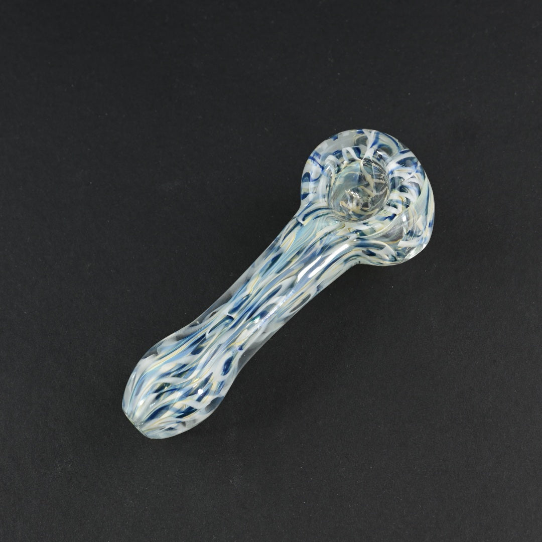 Blue White Glass Pipe