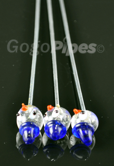 Metal Poker with glass handle