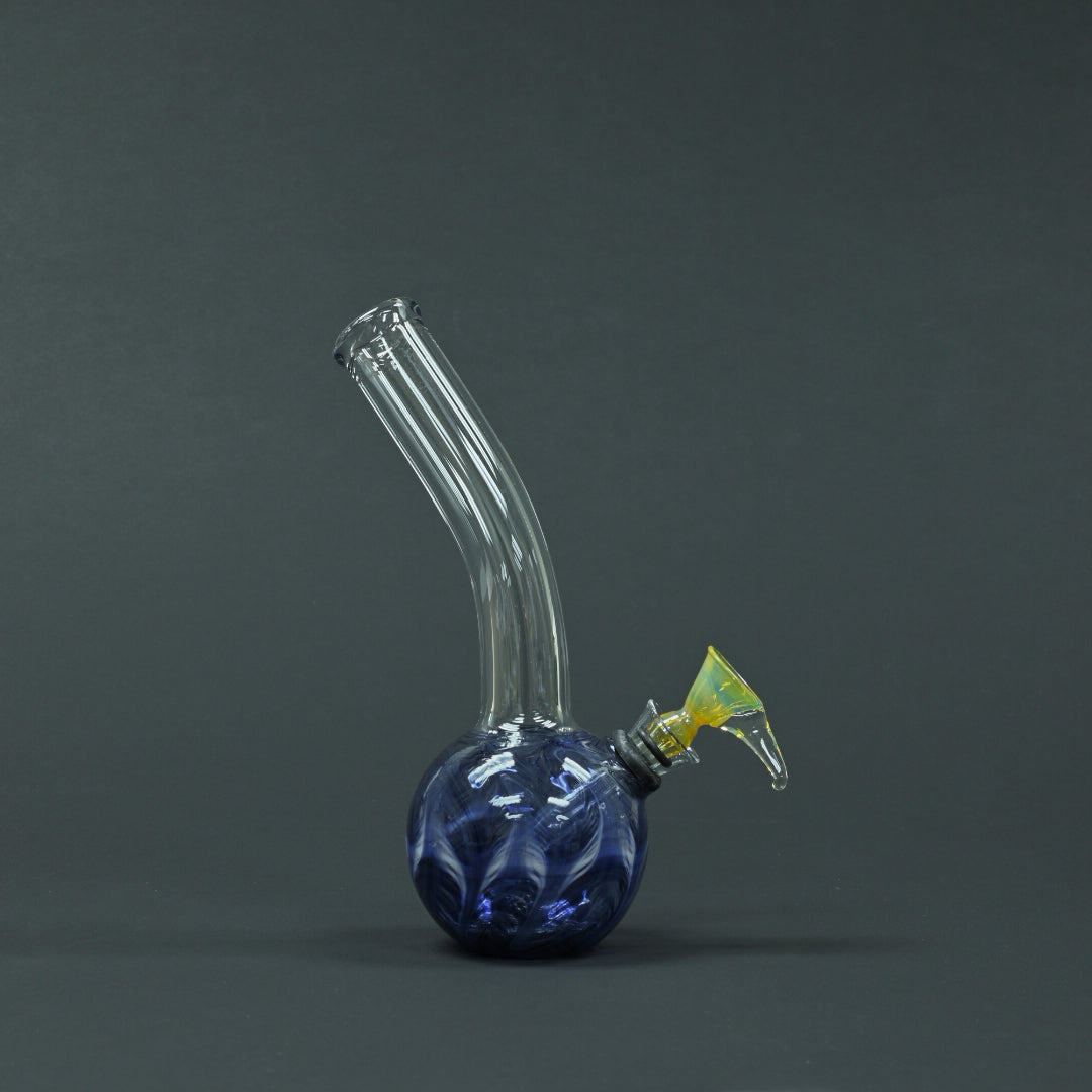 Glass Tilted Binger Water Pipes Blue