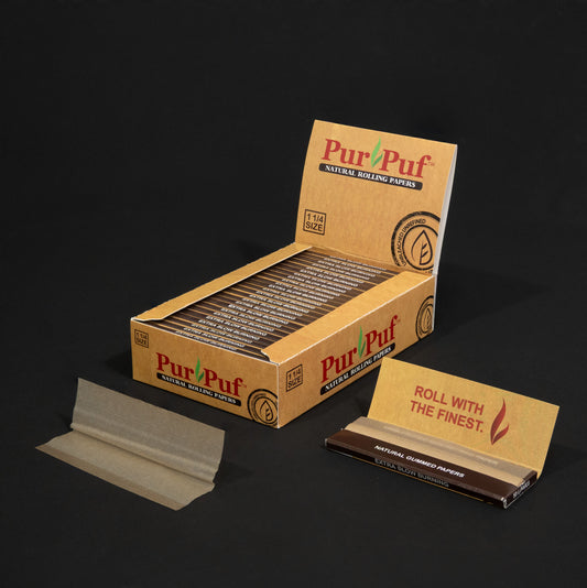 PurPuf Natural Rolling Paper 1 1/4 Box