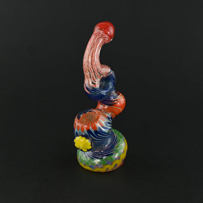 Clown fish glass bubbler multicolor