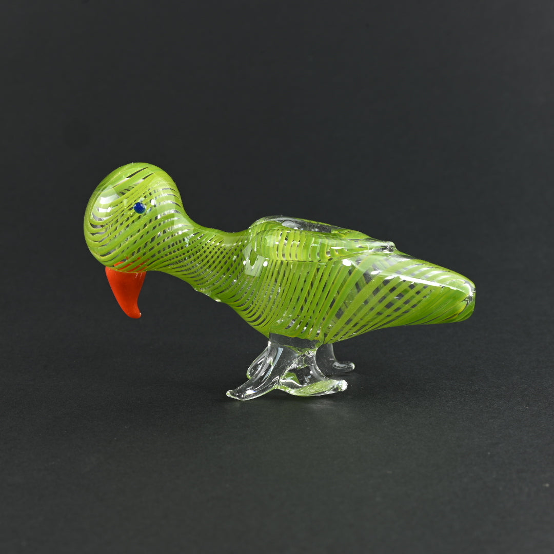 Swirly Bird Animal Pipes Green