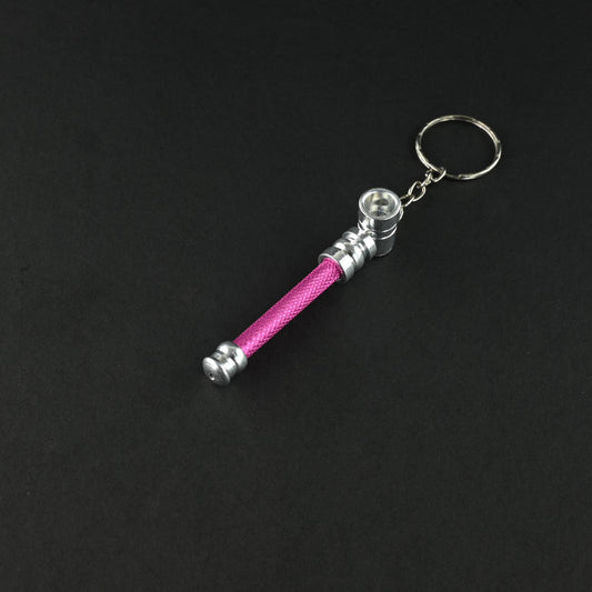 Key Ring Metal Pipe Pink