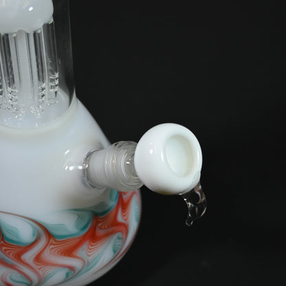 17” Frosted Beaker Water Pipe with Jellyfish Perc