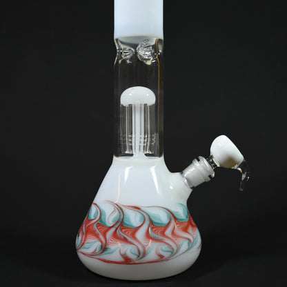 17” Frosted Beaker Water Pipe with Jellyfish Perc