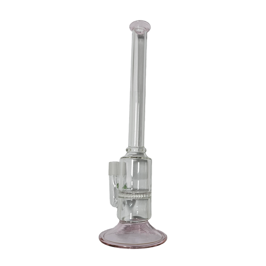 Honeycomb Glass oil Rig Water Pipe Pink