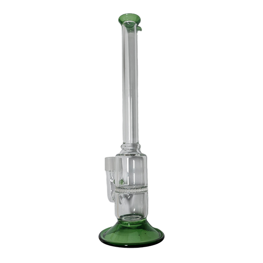 Honeycomb Glass oil Rig Water Pipe Green