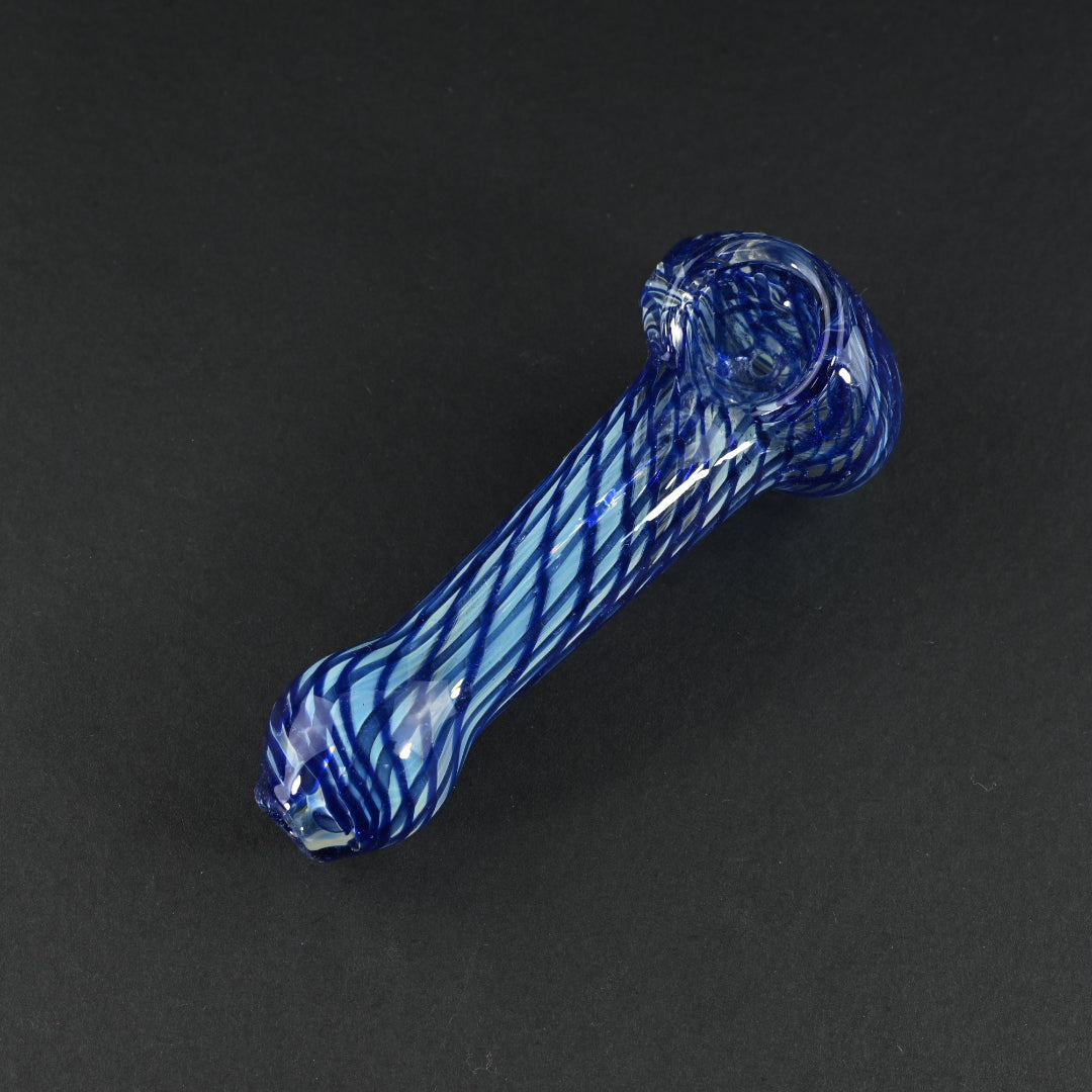 Blue Swirl glass Pipes 4 Inches