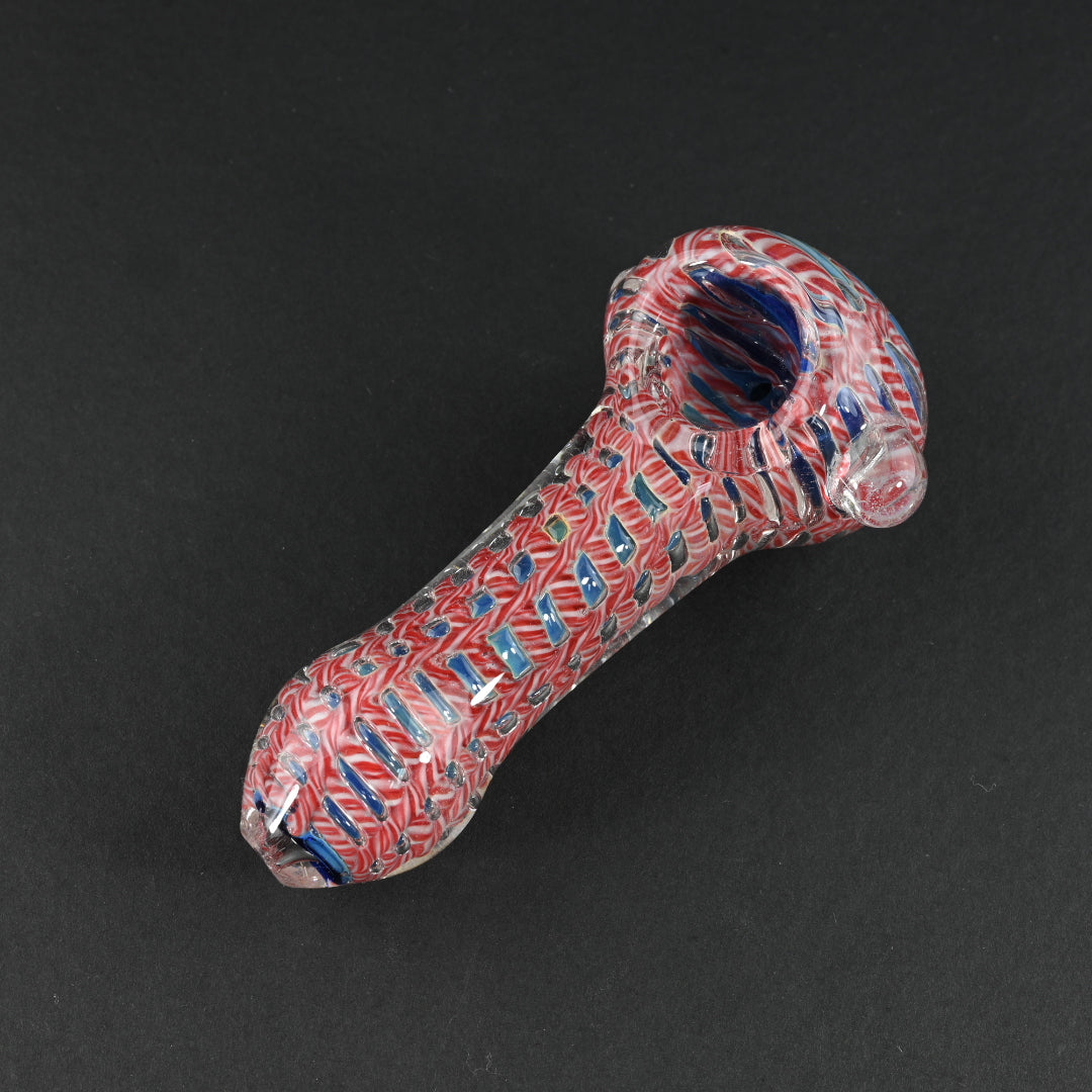 Crimson Net Glass Pipes