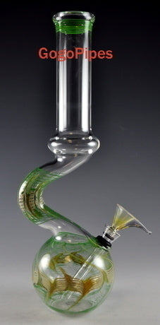 Medium Glass Twista pipe Green