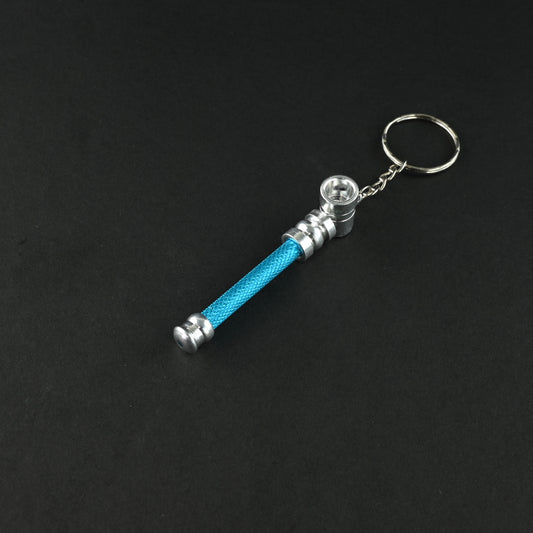 Key Ring Metal Pipe Blue