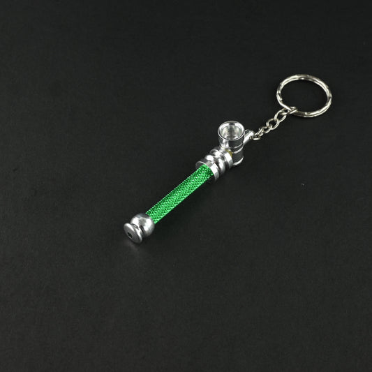 Key Ring Metal Pipe Green