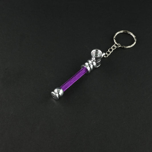 Key Ring Metal Pipe Purple