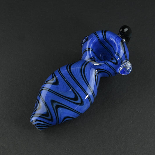 Midnight Swirl Glass Hand Pipe