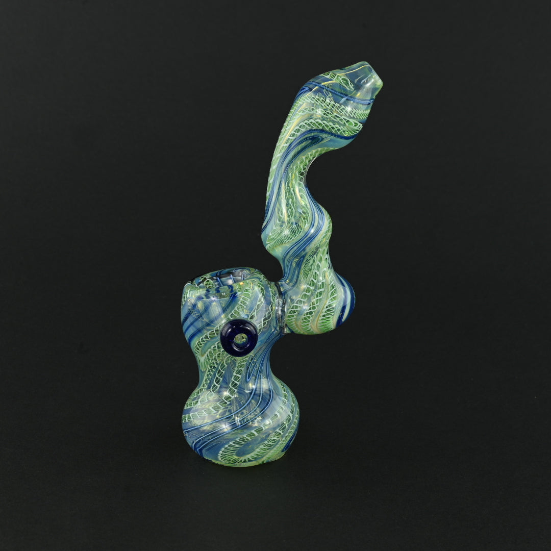 Sea Foam Green Glass Bubbler