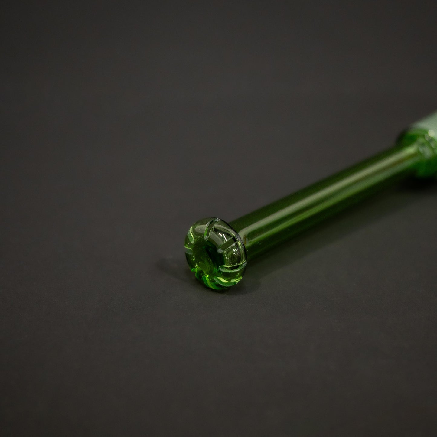 Green Showerhead Perc Glass Downstem