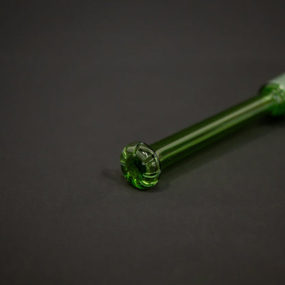 Green Showerhead Perc Glass Downstem