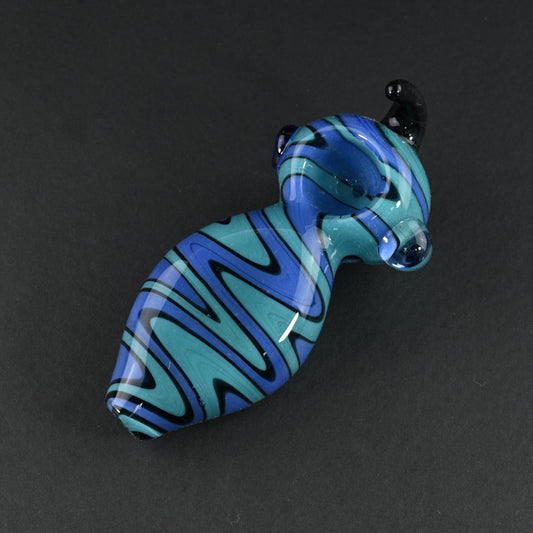 Zig Zag Colored Glass Pipe